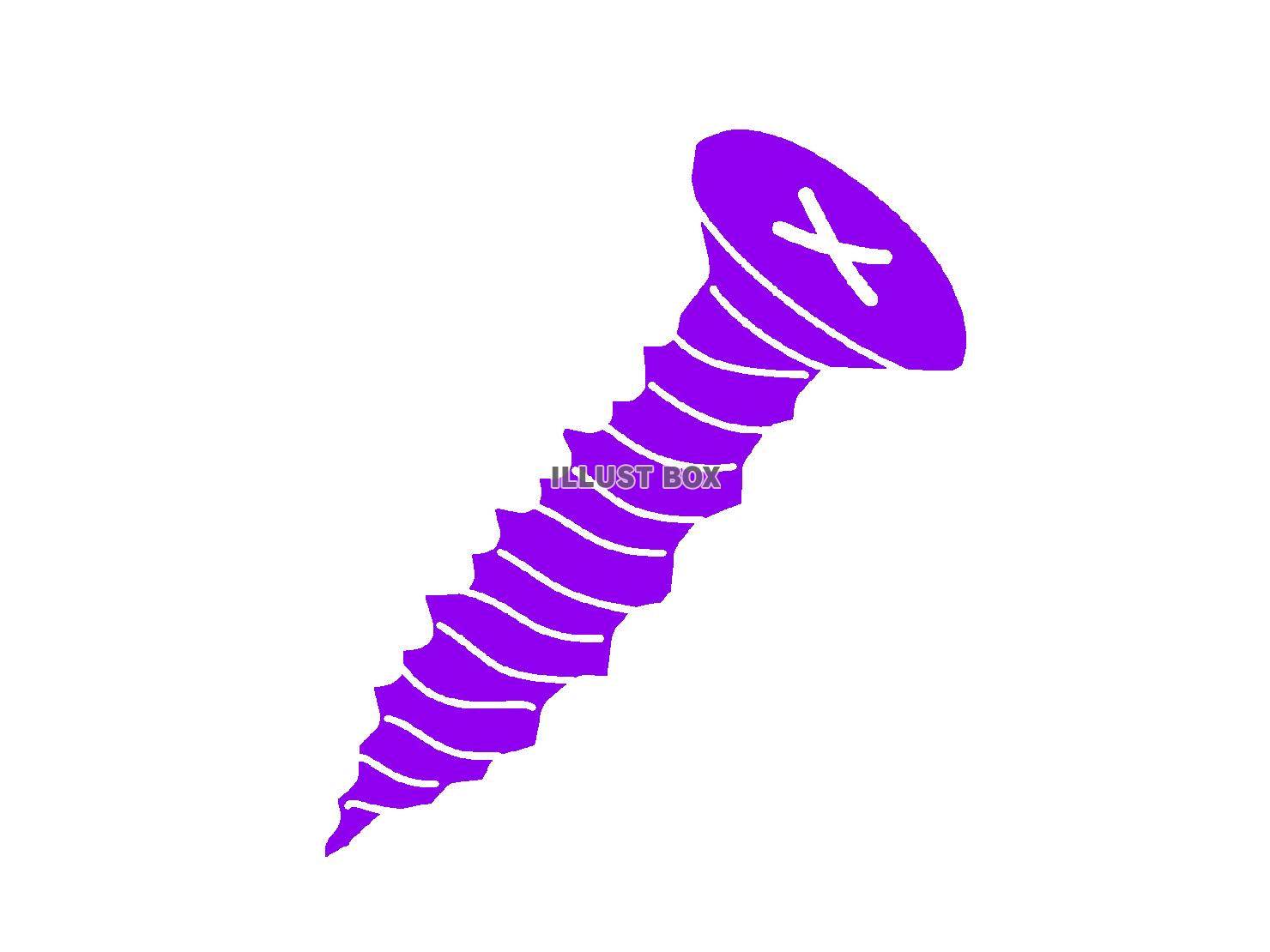 紫色のネジのシルエットアイコン