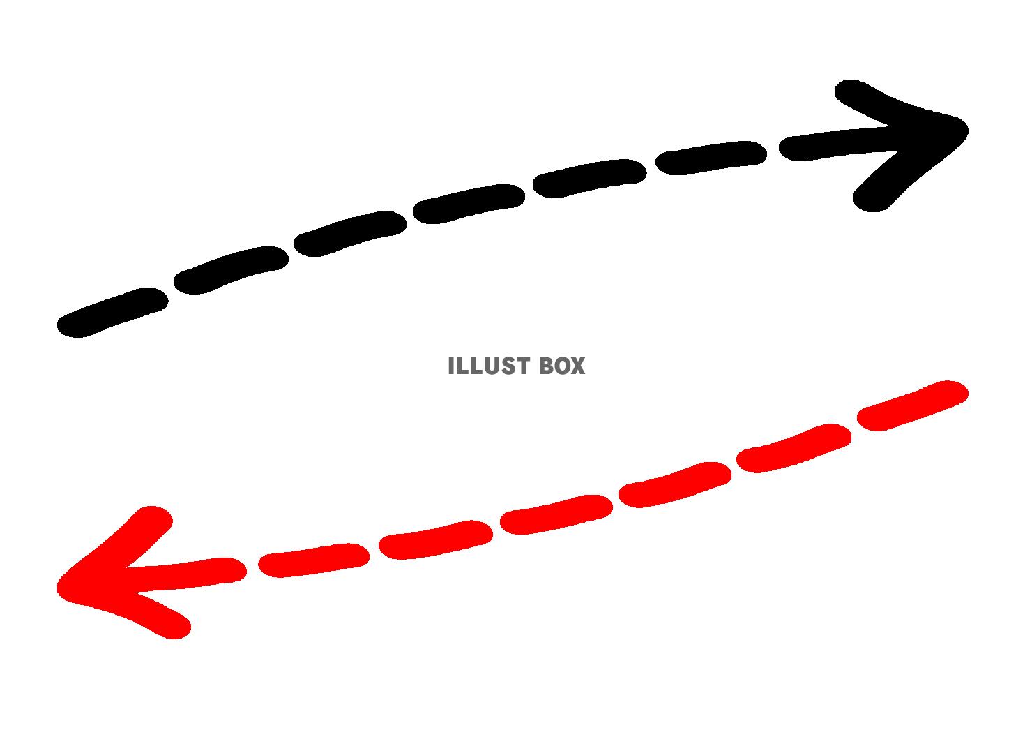 点線　破線　矢印　黒と赤