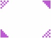 市松模様と幾何学模様のカラーフレーム-紫色