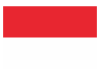 インドネシア国旗のイラストフリー素材(背景透過)