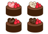 バレンタイン　チョコレートケーキセット　
