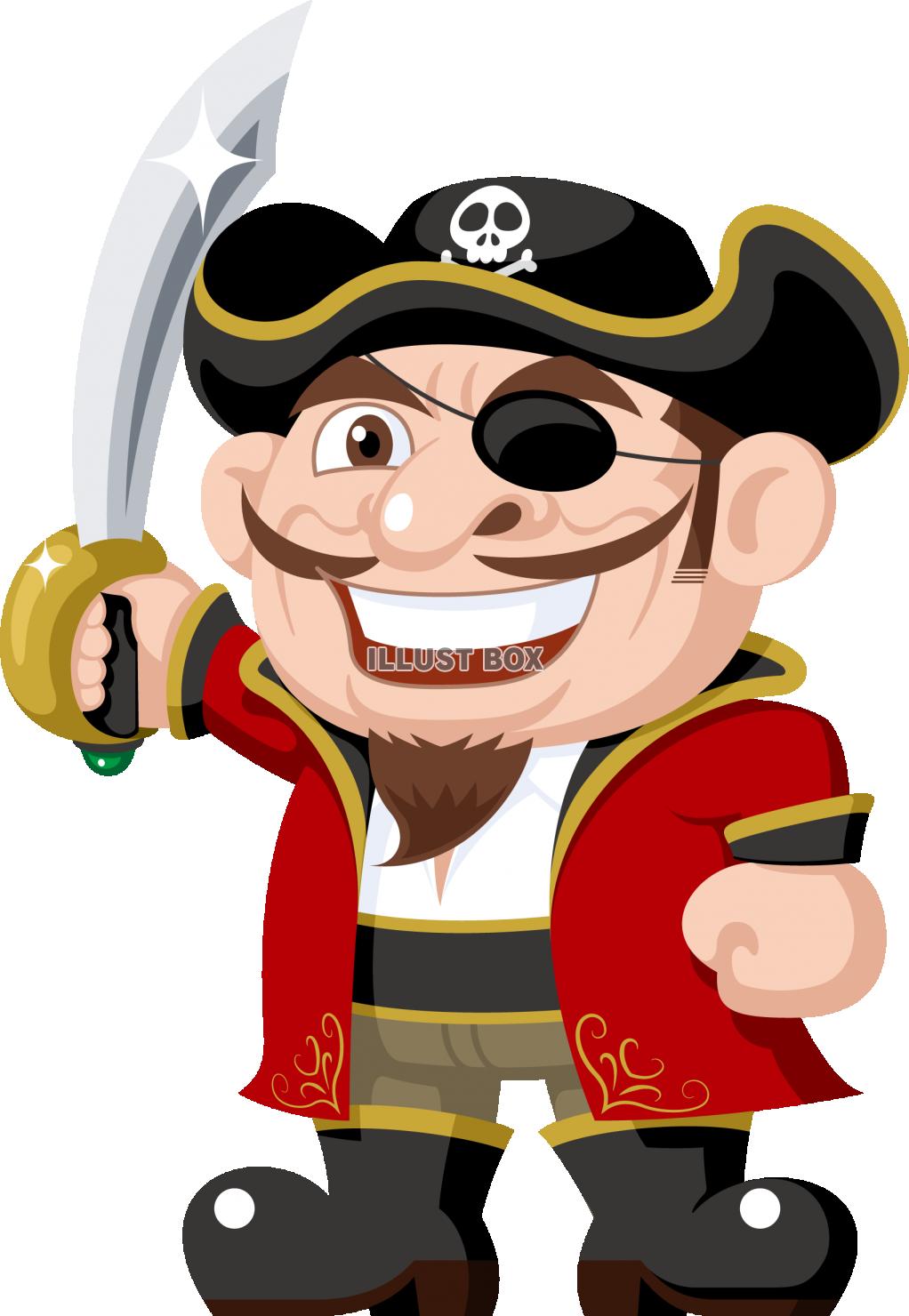 無料イラスト 海賊のキャラクター 海賊船の船長