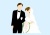 カラーイラスト　新郎新婦