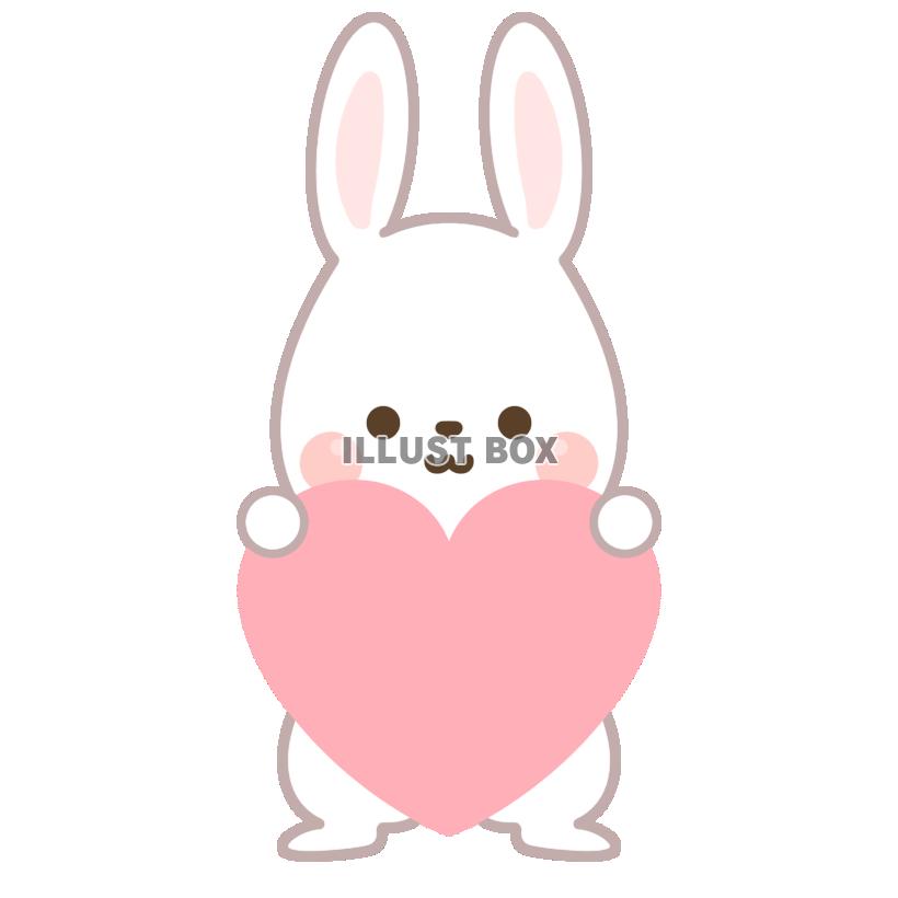 ハートを持つうさぎ
