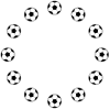 サッカーボールの丸形（円形）フレーム１