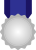シンプルな銀メダル