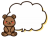 かわいいクマと吹き出し