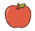 シンプルなりんごのイラスト