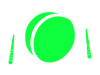 緑色の太鼓のシルエットアイコン