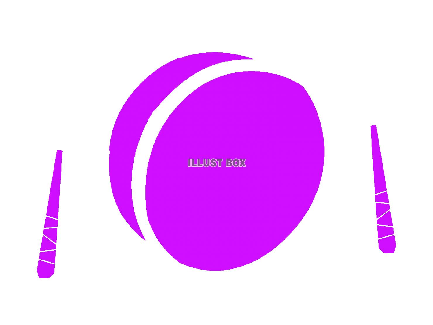紫色の太鼓のシルエットアイコン