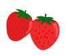 イチゴの実のイラスト