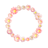 【ペーパークラフト】ピンクの花の丸フレーム