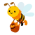 ハチミツを運ぶミツバチ