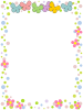 蝶々花柄水玉模様フレームシンプル飾り枠背景イラスト透過png