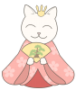 ねこのお雛様　雛祭りのイラスト　透過PNG