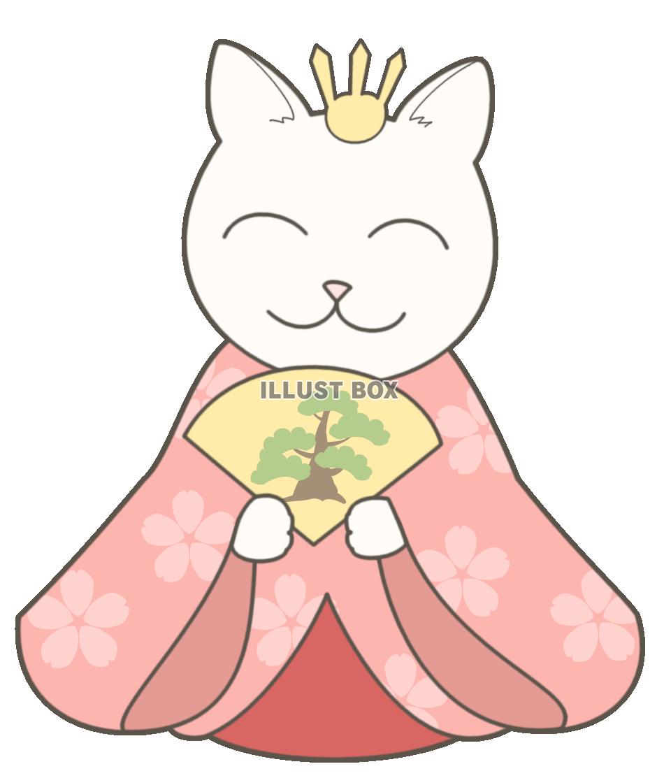 ねこのお雛様　雛祭りのイラスト　透過PNG