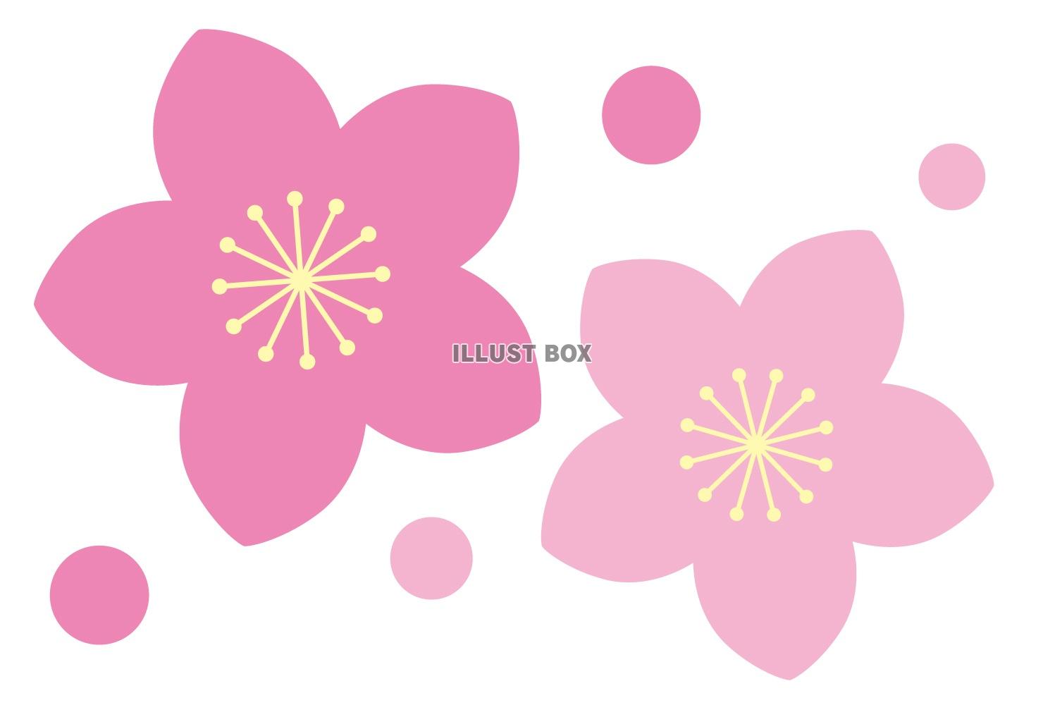 無料イラスト ひなまつり桃の花イラスト01
