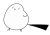 1_イラスト_シマエナガ・白黒・手描き