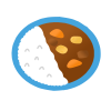 カレーライス家庭料理素材　透過png