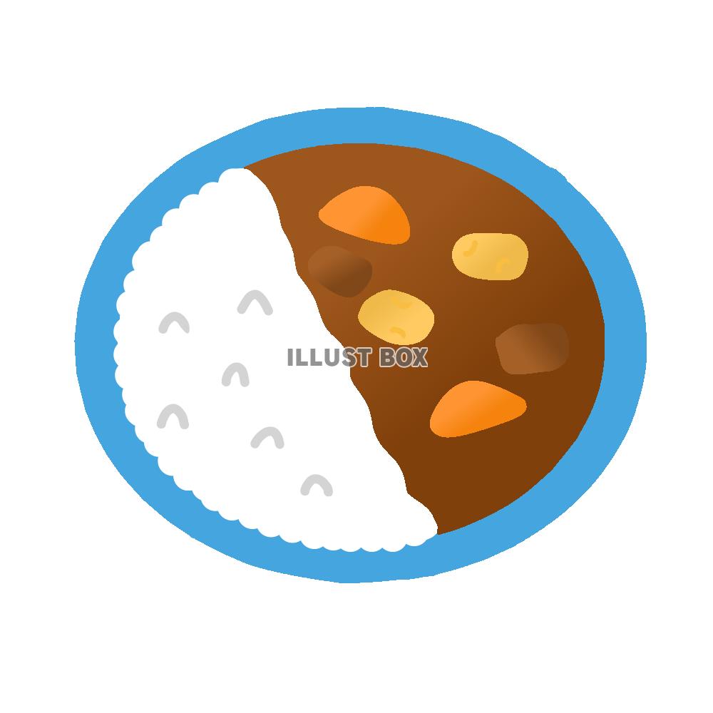 カレーライス家庭料理素材　透過png