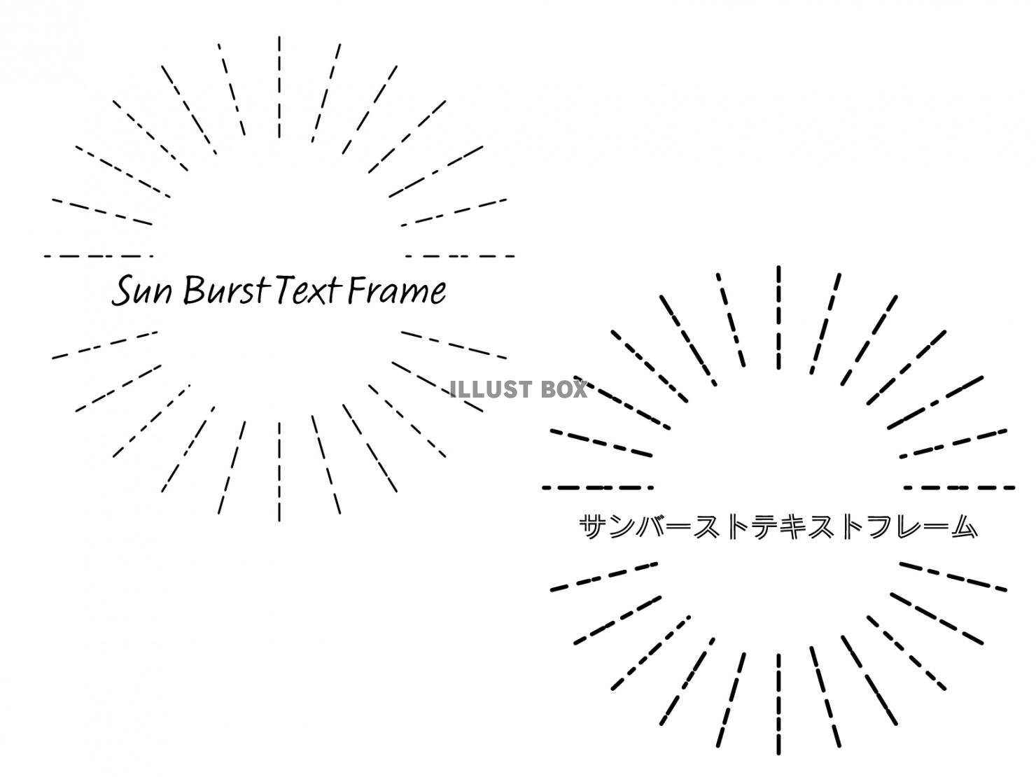 サンバースト、テキストフレームセット
