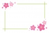 春の花フレームカード02/桃の花