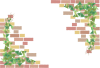 アイビーと煉瓦のフレーム　横