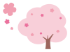 かわいい桜の木をモチーフにした飾りフレーム