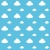 シームレスパターン　青空と雲