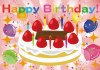 1背景（誕生日カード・ケーキ、風船、キラキラ・赤）