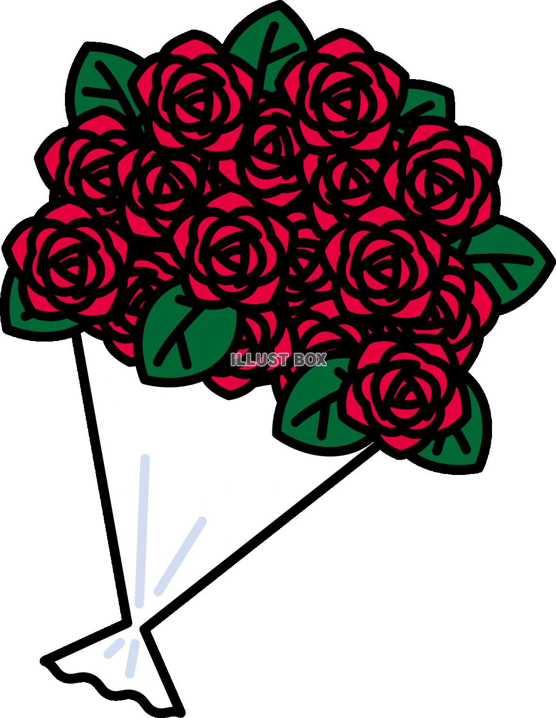 シンプルなバラの花束　プレゼント