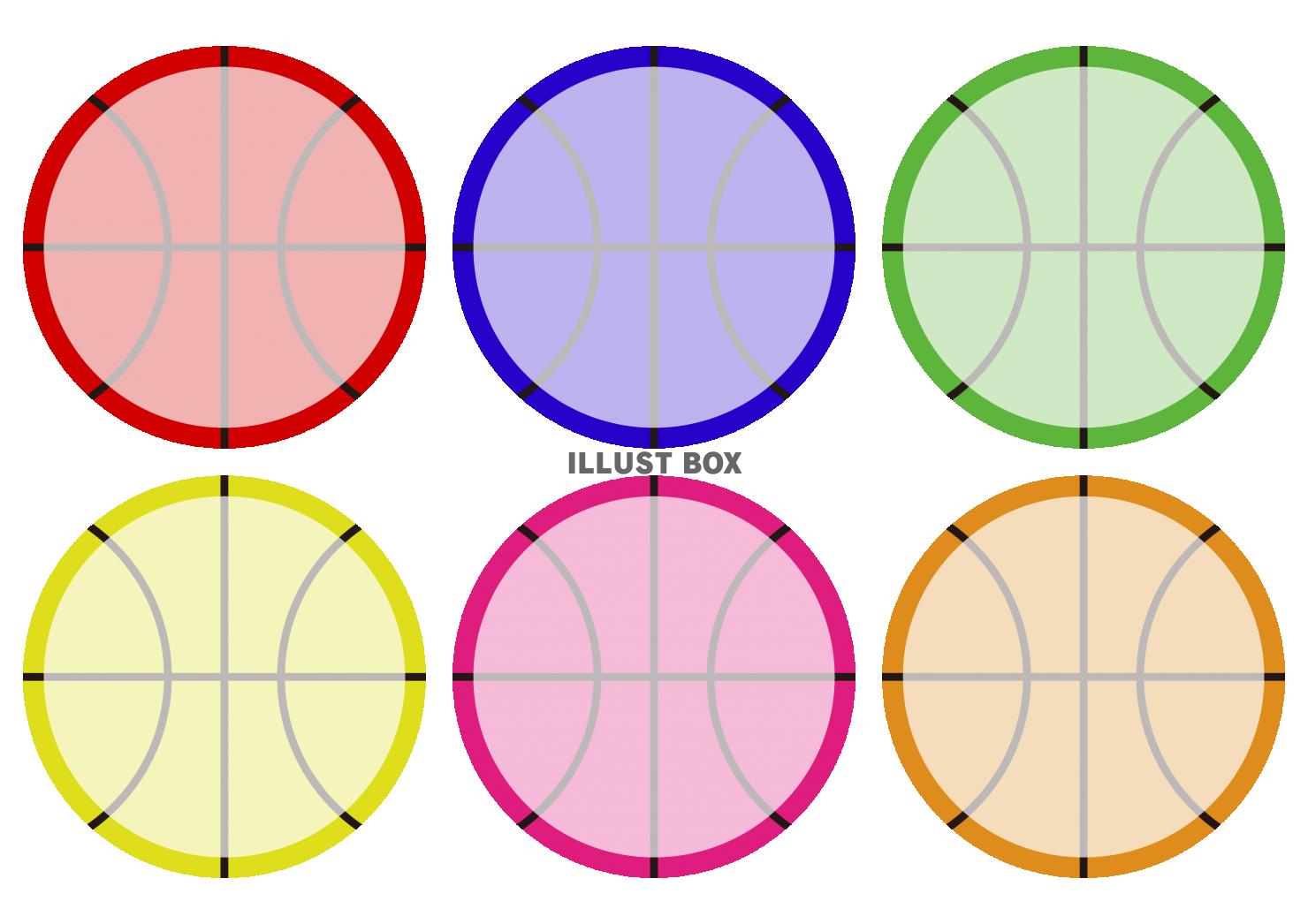 6_枠_バスケットボール・6色