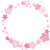透過・桜の円形フレーム手書き風