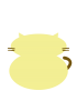 透過PNG・猫だるま　表のイラスト・黄色