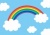 青空と虹のイラスト