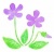 水彩のすみれの花１