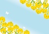 春のイラスト★菜の花の背景フレーム