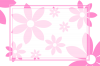 花背景の透過フレーム：ピンク