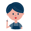 エプロン男性　ポイント