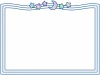 三日月と星模様フレームシンプル飾り枠背景イラスト　