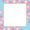 桜の花模様フレームシンプル飾り枠背景イラスト