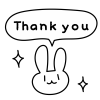 9_キャラ_ウサギ・横ふきだしThankyou