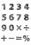 手描き　文字　記号　数字　セット
