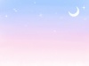 ゆめかわ夜空　三日月　星