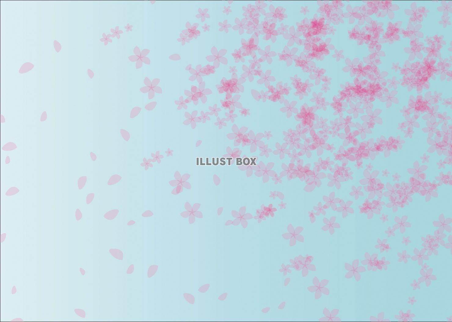淡い花びらが舞う背景・壁紙イラスト