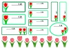 チューリップのお名前シール　園児向