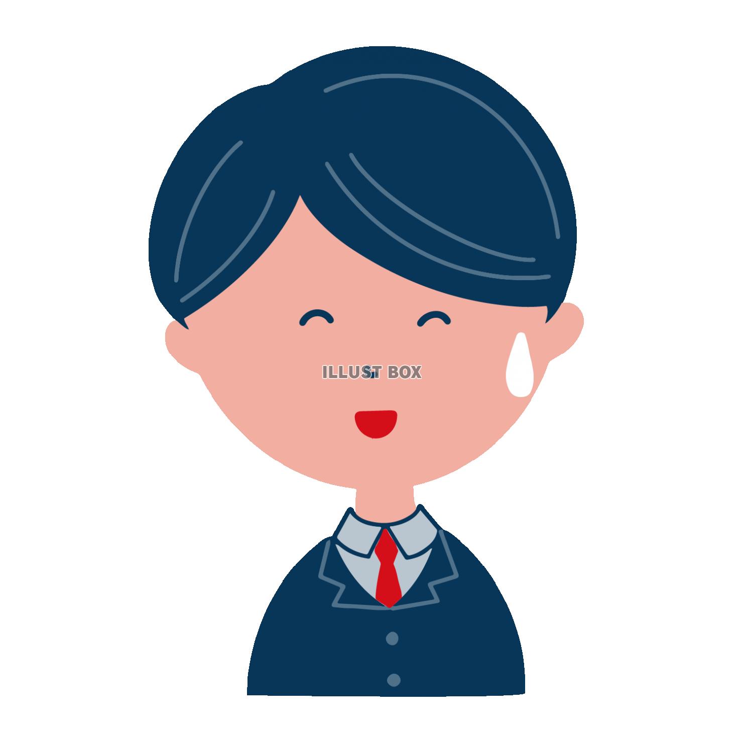 ビジネスマン 男性　汗