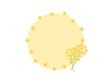かわいい菜の花の丸フレーム