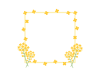 かわいい菜の花の正方形フレーム