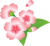 桜の花と花びら　グラデーション01